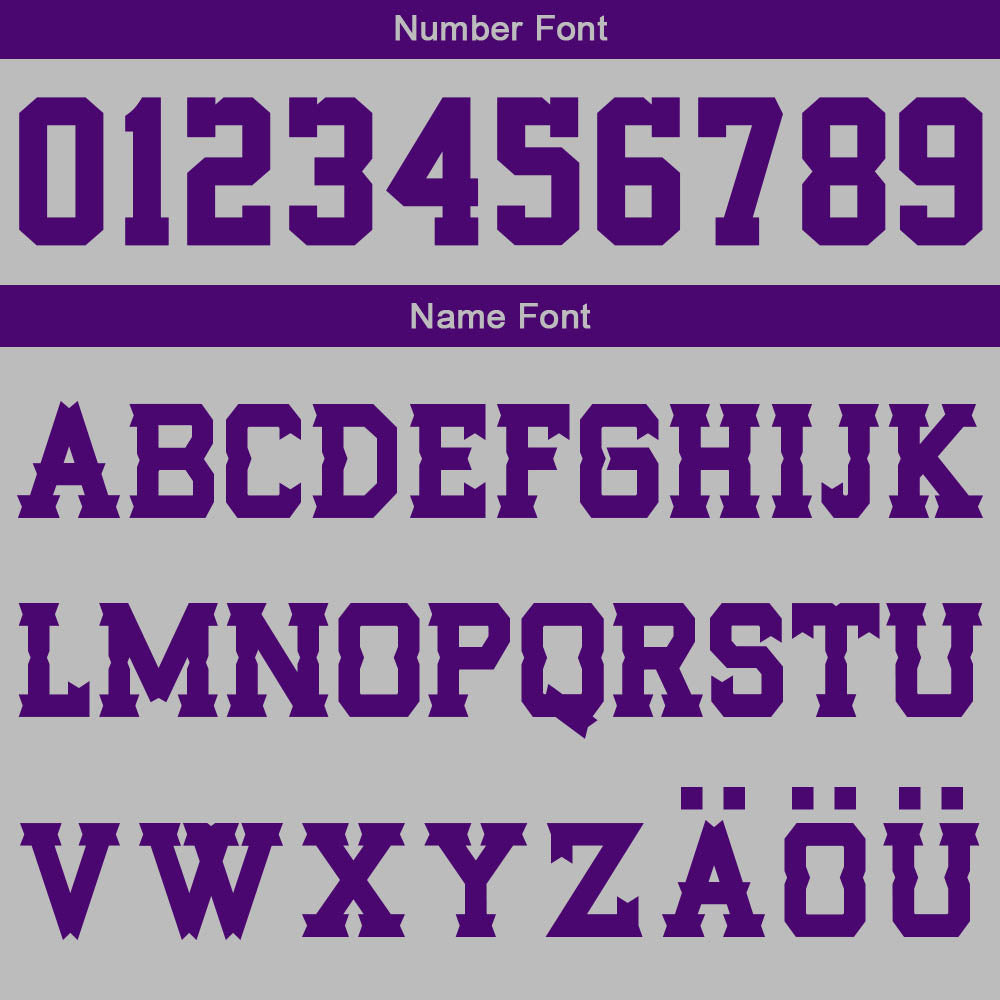 Benutzerdefinierter Grau Lila Basketball Jersey Uniform Anzug gedruckt Ihr Logo Name Nummer
