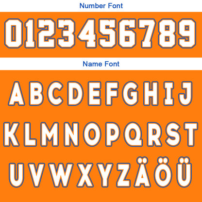 Benutzerdefinierte Orange Weiß Blau Reversible Basketball Jersey Personalisierte Drucken Name Nummer Logo