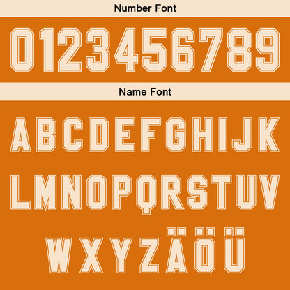Benutzerdefinierter Orange Cremeweiß Farbverlauf Basketball Jersey Uniform Anzug gedruckt Ihr Logo Name Nummer