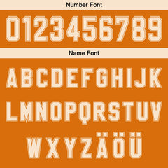Benutzerdefinierter Orange Cremeweiß Farbverlauf Basketball Jersey Uniform Anzug gedruckt Ihr Logo Name Nummer