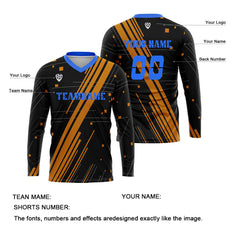 Kundenspezifisches Orange Blau Basketball Fußball Schießen langes T-Shirt für Erwachsene und Kinder