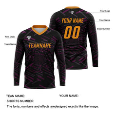 Kundenspezifisches Lila Orange Basketball Fußball Schießen langes T-Shirt für Erwachsene und Kinder