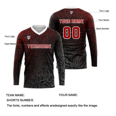 Kundenspezifisches Rot Basketball Fußball Schießen langes T-Shirt für Erwachsene und Kinder