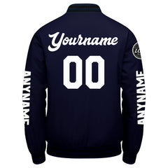Maßgeschneiderte Marine Letterman Varsity Jacket Individuelle Stickerei Druck nach Ihrem Wunsch