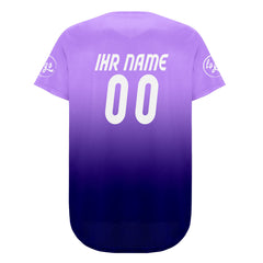 Benutzerdefiniert Lila Dunkellila Personalisierter Baseball Jersey mit Farbverlauf Team Uniform mit Namen und Nummer