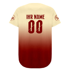 Benutzerdefiniert Weiß Rot Personalisierter Baseball Jersey mit Farbverlauf Team Uniform mit Namen und Nummer