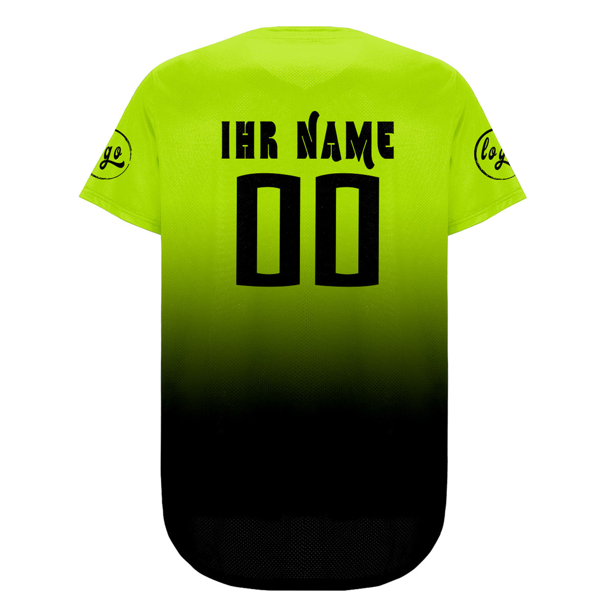 Benutzerdefiniert Hell Cyan Schwarz Personalisierter Baseball Jersey mit Farbverlauf Team Uniform mit Namen und Nummer