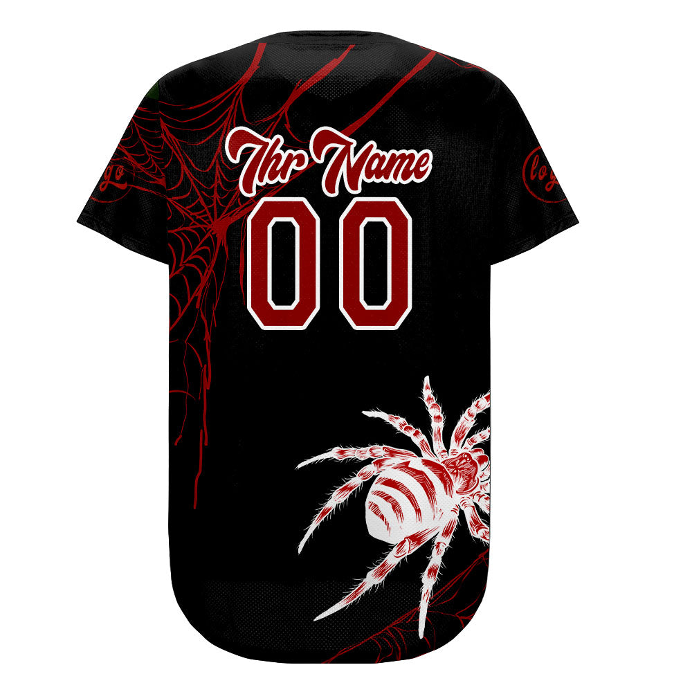 Benutzerdefiniert Schwarz Rot Personalisierter Baseball Jersey mit Farbverlauf Team Uniform mit Namen und Nummer