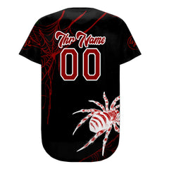 Benutzerdefiniert Schwarz Rot Personalisierter Baseball Jersey mit Farbverlauf Team Uniform mit Namen und Nummer