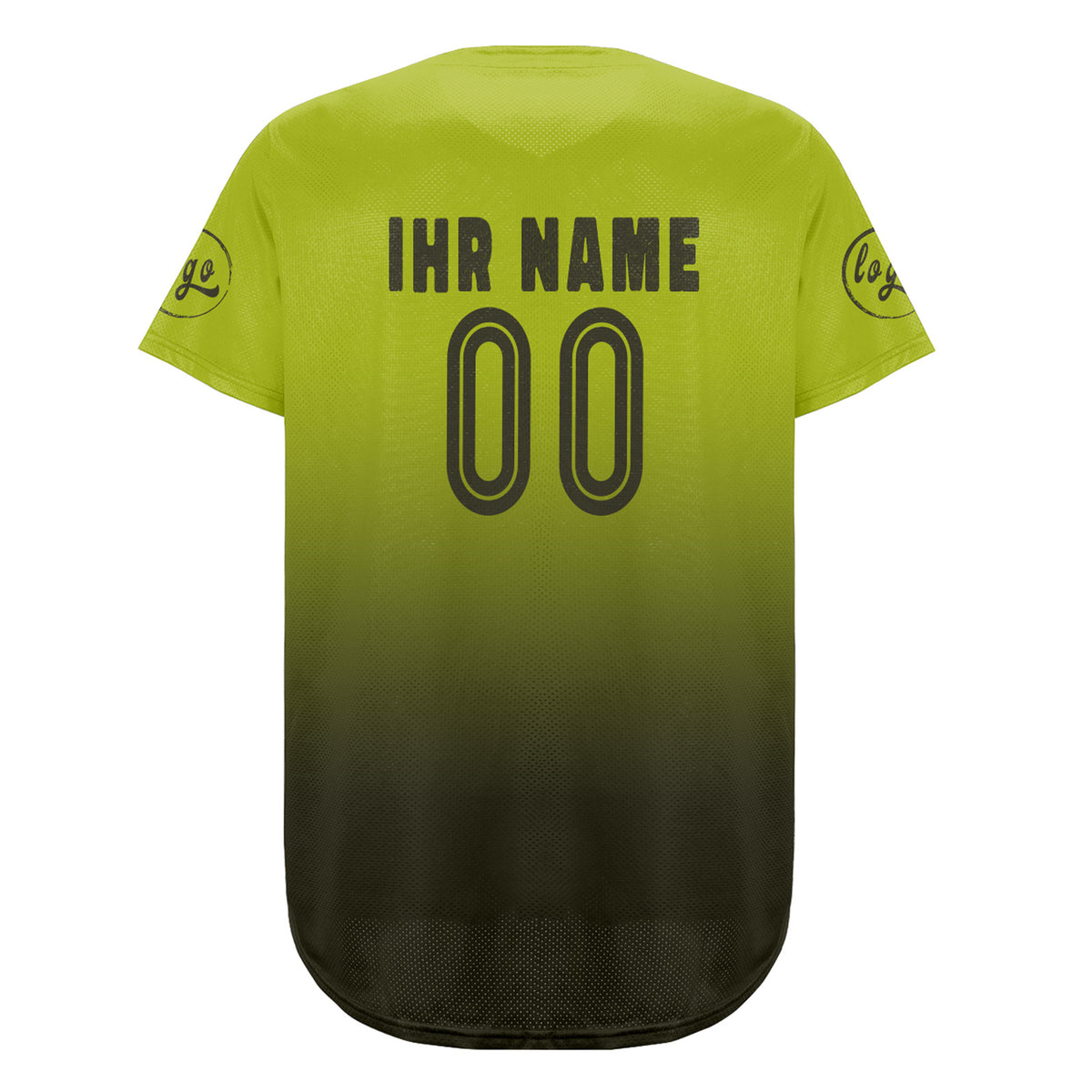 Benutzerdefiniert Grün Dunkelgrün Personalisierter Baseball Jersey mit Farbverlauf Team Uniform mit Namen und Nummer