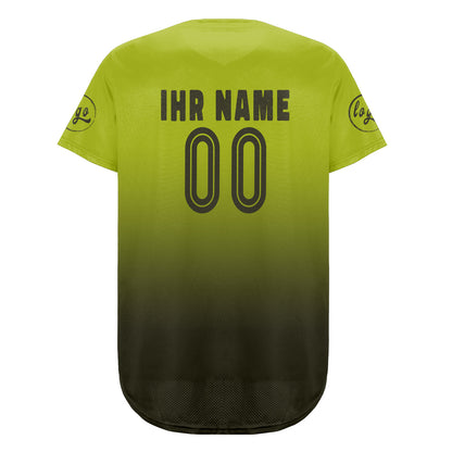 Benutzerdefiniert Grün Dunkelgrün Personalisierter Baseball Jersey mit Farbverlauf Team Uniform mit Namen und Nummer