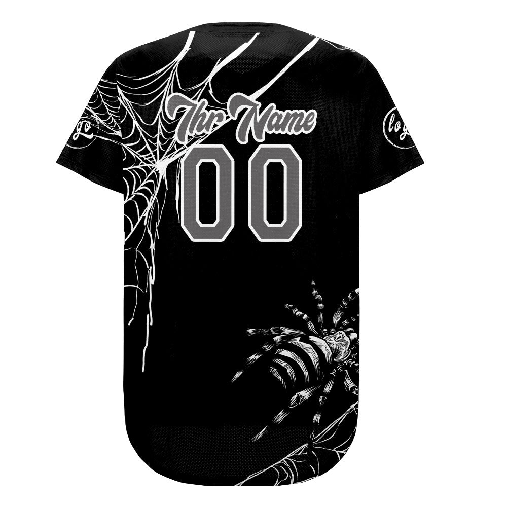 Benutzerdefiniert Schwarz Weiß Personalisierter Baseball Jersey mit Farbverlauf Team Uniform mit Namen und Nummer