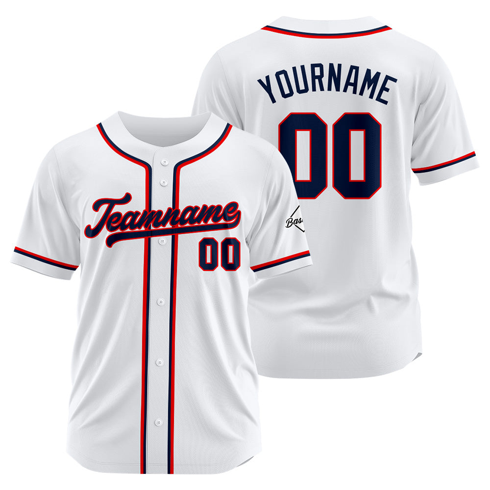 Benutzerdefinierte Authentisch Baseball-Trikot Weiß Netz