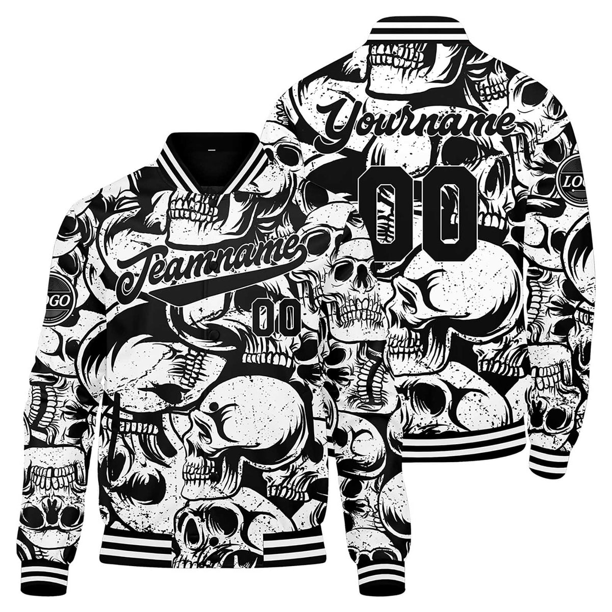 Benutzerdefinierte Schwarz Varsity-Jacke. Letterman-Jacke für Männer, Frauen und Jugendliche