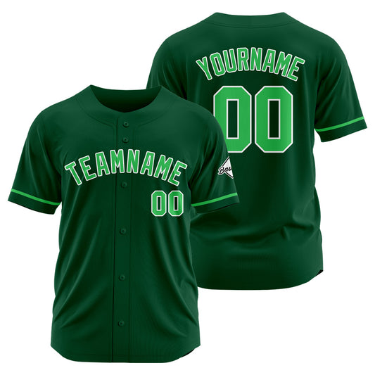 Benutzerdefinierte Authentisch Baseball-Trikot Dunkelgrün-Grün