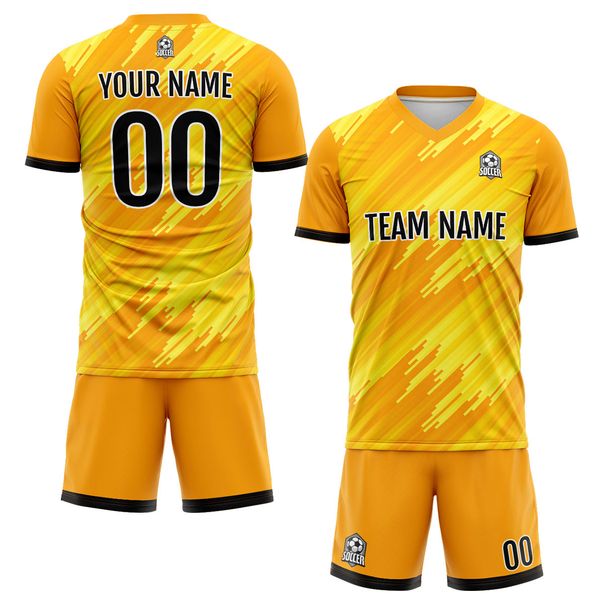 Benutzerdefinierte Orange Fußball Trikots für Männer Frauen Personalisierte Fußball Uniformen für Erwachsene und Kind