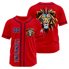 Benutzerdefinierte Baseball Jersey Personalisierte Baseball Shirt genäht und Druck Rot