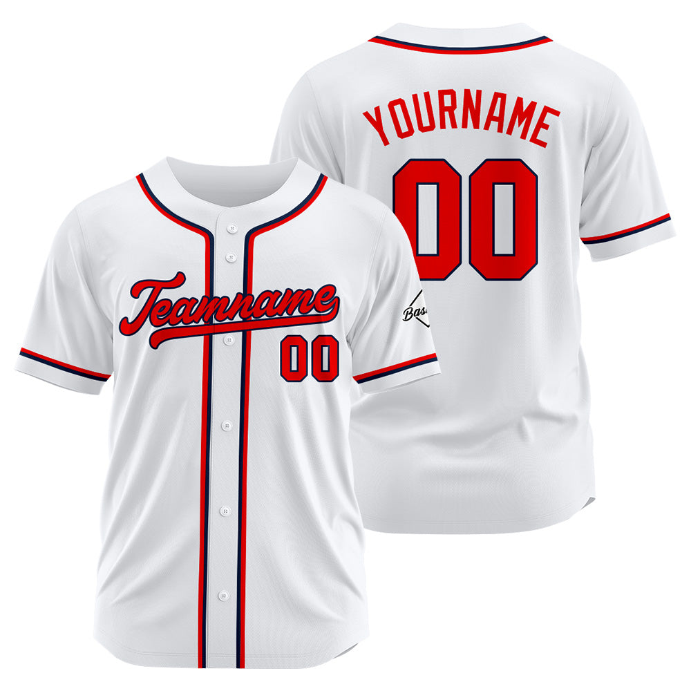 Benutzerdefinierte Authentisch Baseball-Trikot Weiß