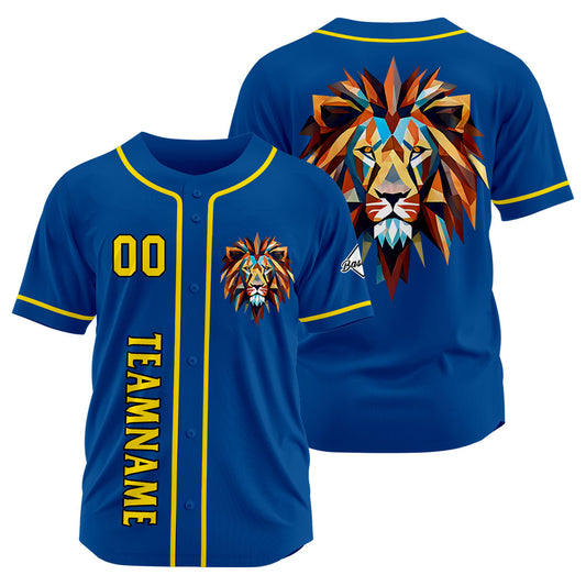 Benutzerdefinierte Baseball Jersey Personalisierte Baseball Shirt genäht und Druck Royal