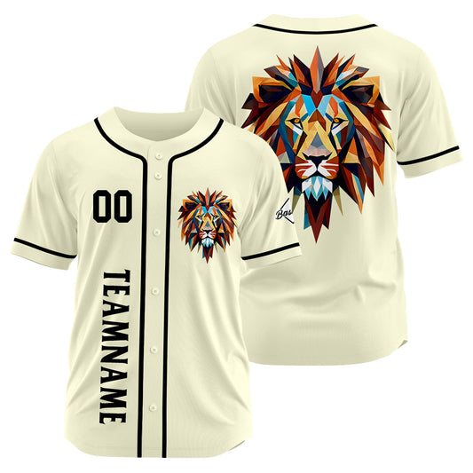 Benutzerdefinierte Baseball Jersey Personalisierte Baseball Shirt genäht und Druck Creme