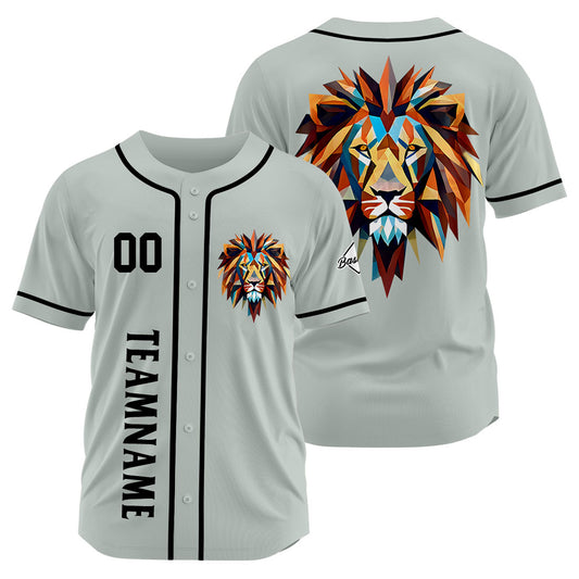 Benutzerdefinierte Baseball Jersey Personalisierte Baseball Shirt genäht und Druck Grau