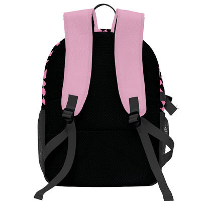 Personalisierter Basketball - und Fußballrucksack in Pink und Schwarz mit Spielernamen & Nummern und Teamlogo #BP-0919-0027