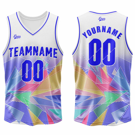 Benutzerdefinierter Weiß Basketball Jersey Uniform Anzug gedruckt Ihr Logo Name Nummer