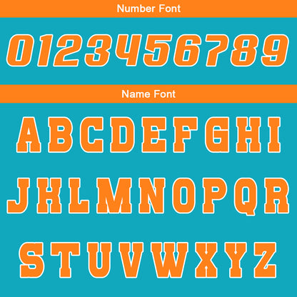 Benutzerdefinierte Cyan Orange Reversible Basketball Jersey Personalisierte Drucken Name Nummer Logo