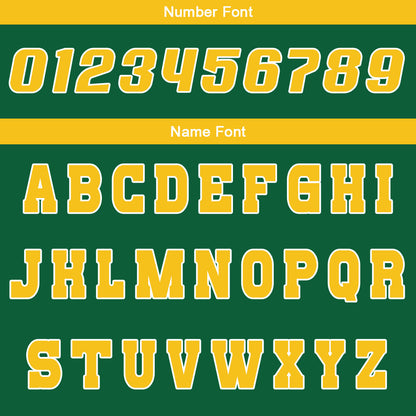 Benutzerdefinierte Grün Gelb Reversible Basketball Jersey Personalisierte Drucken Name Nummer Logo