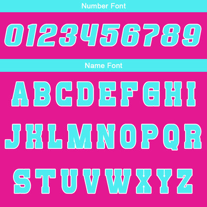 Benutzerdefinierte Rosa Cyan Reversible Basketball Jersey Personalisierte Drucken Name Nummer Logo