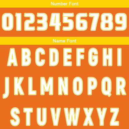 Benutzerdefinierte Orange Gelb Reversible Basketball Jersey Personalisierte Drucken Name Nummer Logo