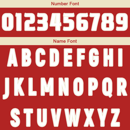 Benutzerdefinierte Rot Creme Reversible Basketball Jersey Personalisierte Drucken Name Nummer Logo