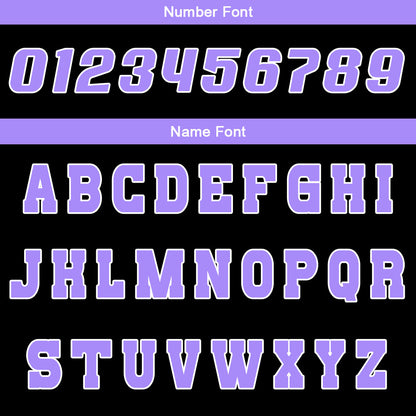 Benutzerdefinierte Schwarz Lichtlila Reversible Basketball Jersey Personalisierte Drucken Name Nummer Logo