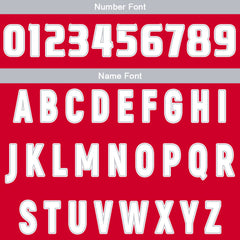 Benutzerdefinierte Rot Grau Reversible Basketball Jersey Personalisierte Drucken Name Nummer Logo