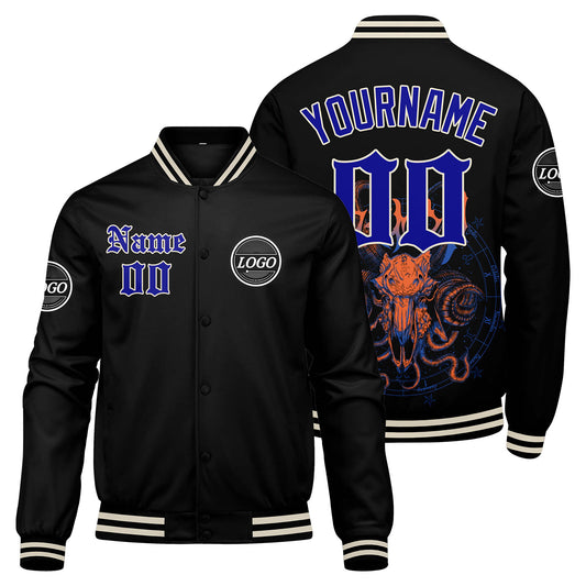 Benutzerdefinierte Verlauf Varsity-Jacke. Letterman-Jacke Royal