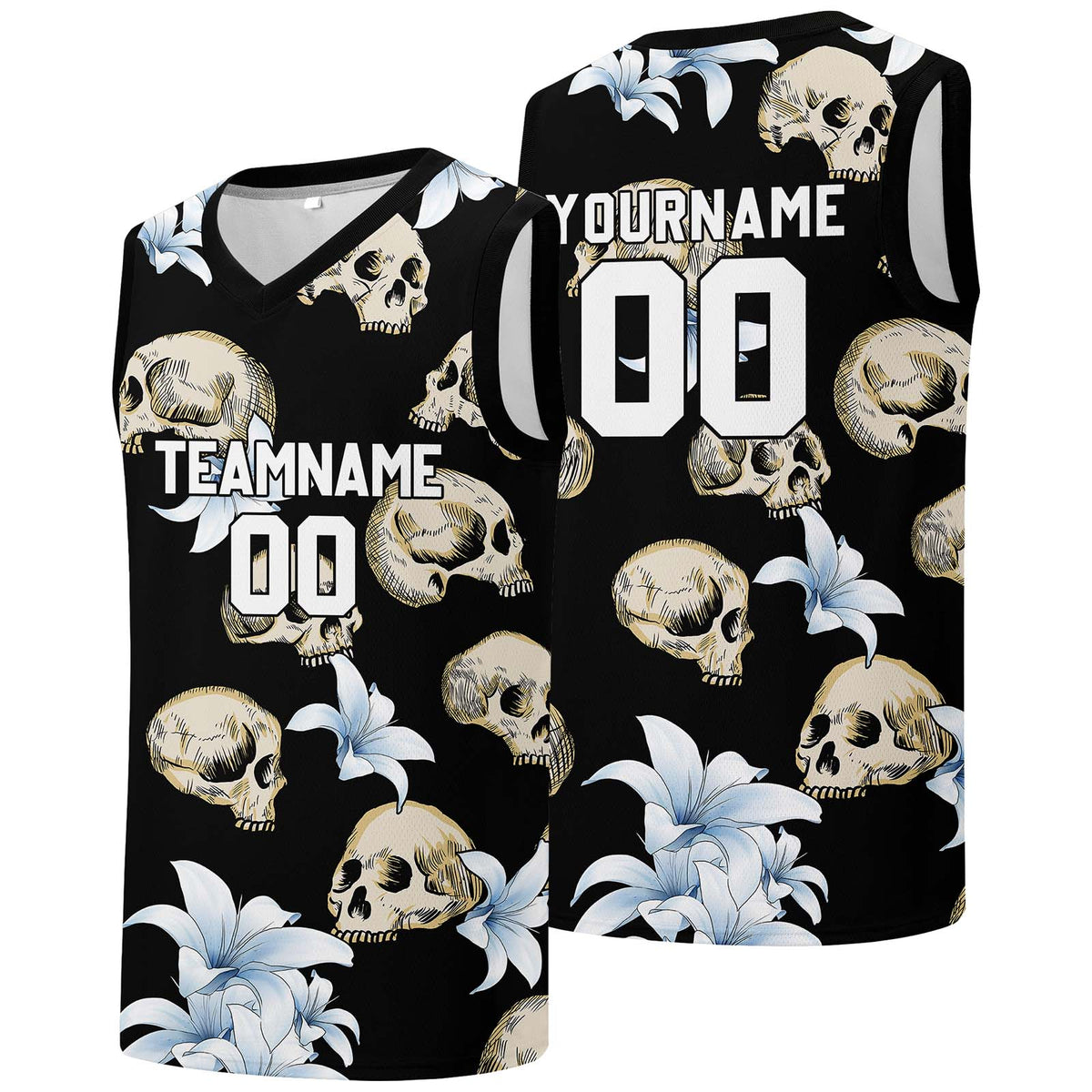 Individuelle Basketball-Jersey für Männer und Frauen. Gestickter und gedruckter Name, Nummer und Logo