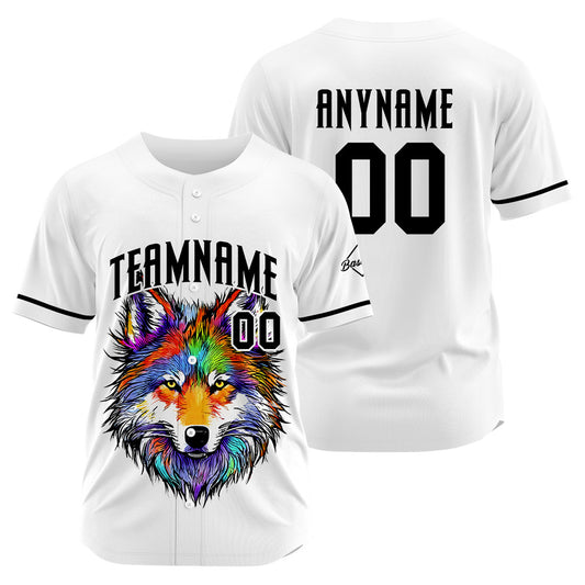 Benutzerdefinierte Baseball Jersey Personalisierte Baseball Shirt genäht und Druck Weiß