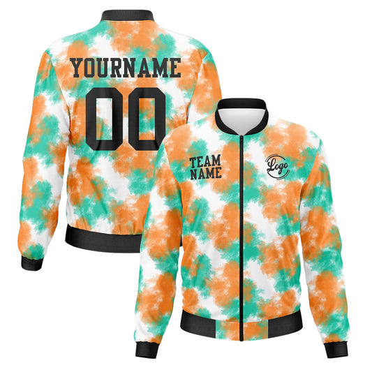 Benutzerdefinierte Langarm Windbreaker Jacken Uniform gedruckt Ihr Logo Name Nummer Inkjet