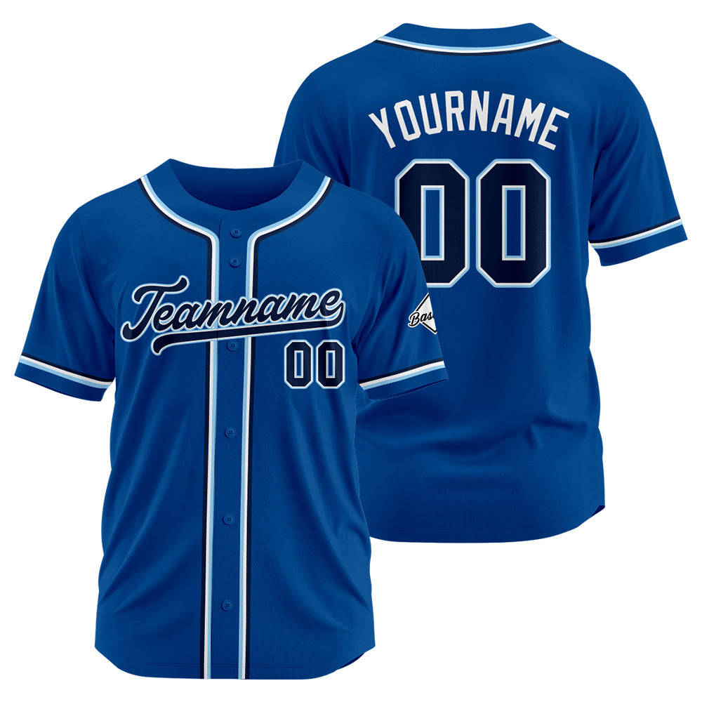 Benutzerdefinierte Authentisch Baseball-Trikot Royal Netz