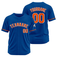 Benutzerdefinierte Authentisch Baseball-Trikot  Royal-Orange