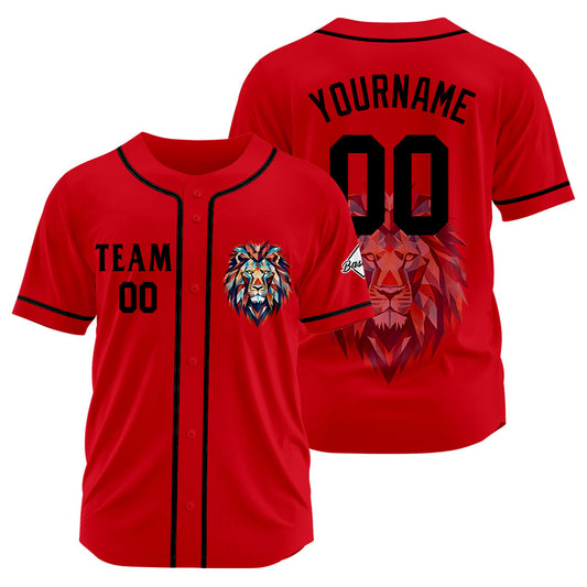 Benutzerdefinierte Baseball Jersey Personalisierte Baseball Shirt genäht und Druck Rot