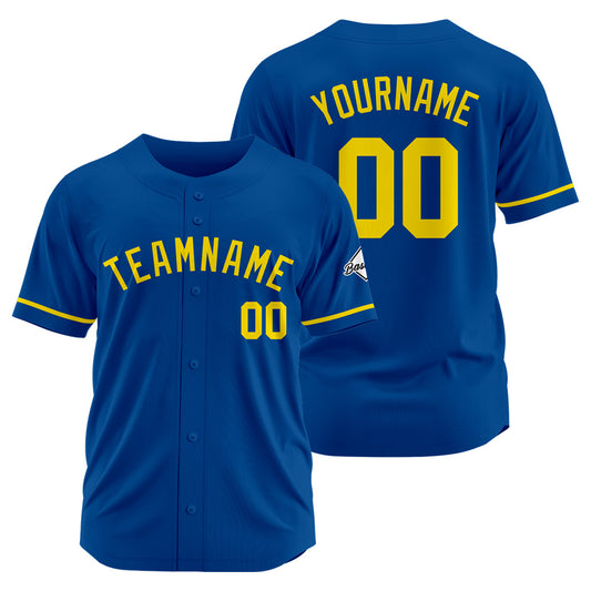 Benutzerdefinierte Authentisch Baseball-Trikot Königsgelb