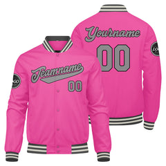 Benutzerdefinierte Verlauf Varsity-Jacke. Letterman-Jacke Pink