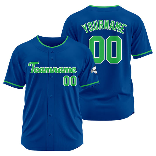 Benutzerdefinierte Authentisch Baseball-Trikot Royal-Grün