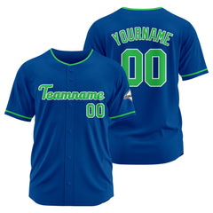 Benutzerdefinierte Authentisch Baseball-Trikot Royal-Grün