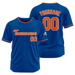 Benutzerdefinierte Authentisch Baseball-Trikot  Royal-Orange