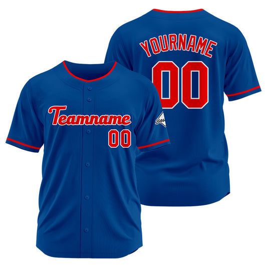 Benutzerdefinierte Authentisch Baseball-Trikot königlich-Rot
