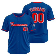 Benutzerdefinierte Authentisch Baseball-Trikot königlich-Rot