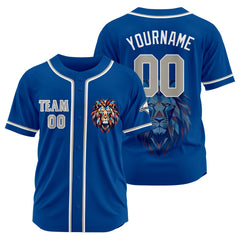 Benutzerdefinierte Baseball Jersey Personalisierte Baseball Shirt genäht und Druck Royal