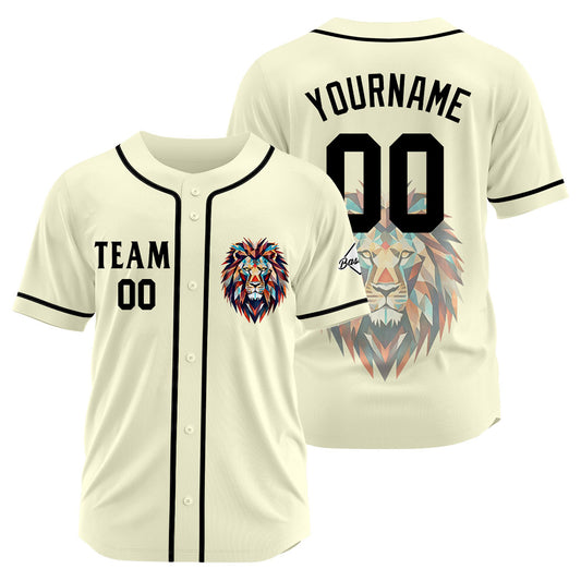 Benutzerdefinierte Baseball Jersey Personalisierte Baseball Shirt genäht und Druck Creme